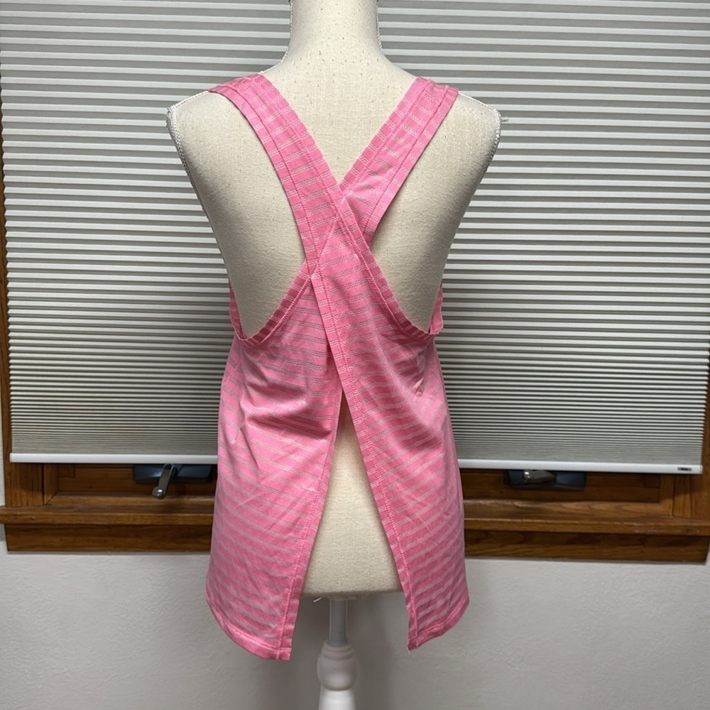 ZYIA Pink Striped Racerback Tank Top - Picture 5 of 10